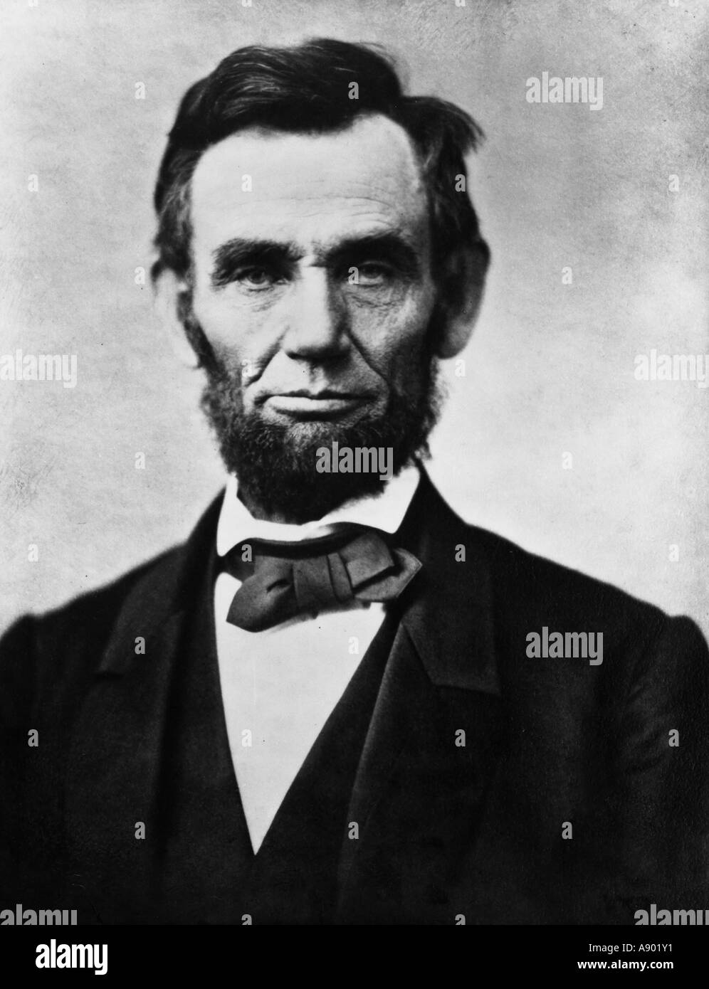 Début de photographie d'Abraham Lincoln, président des États-Unis Banque D'Images