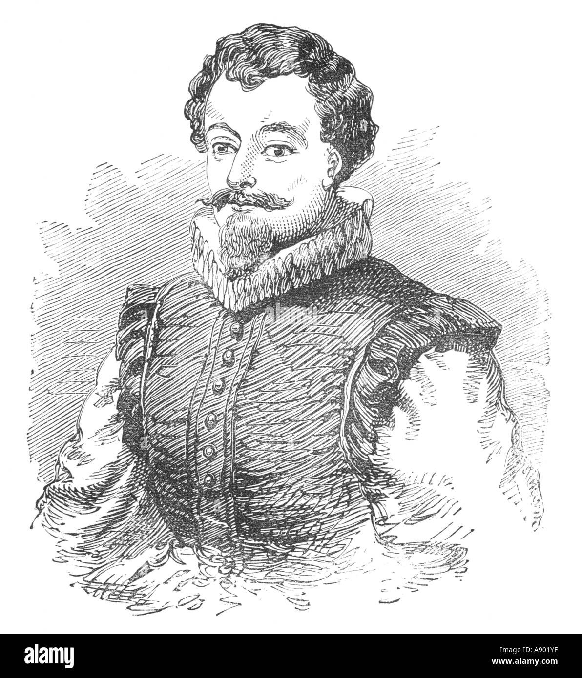 Sir Francis Drake Illustration Banque D'Images