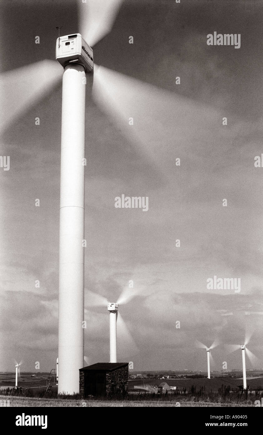 Ferme éolienne près de Bodmin Cornwall Banque D'Images