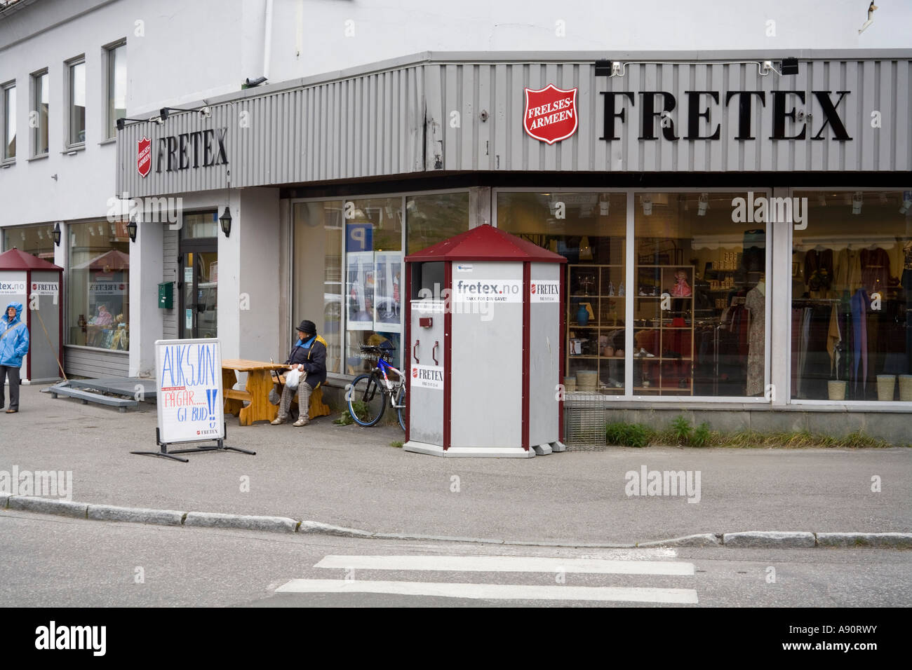 Boutique de charité de l'Armée du salut à Kirkenes, Norvège Banque D'Images