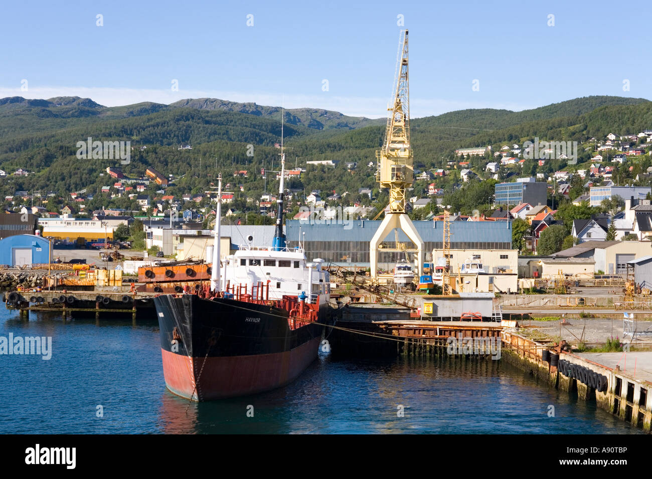 Le port de Harstad Norvège Banque D'Images