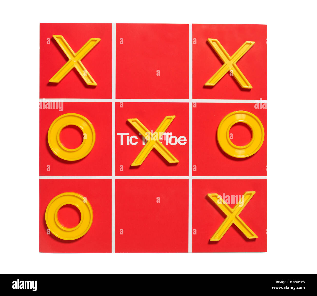 Tic Tac Toe elevated view Banque D'Images