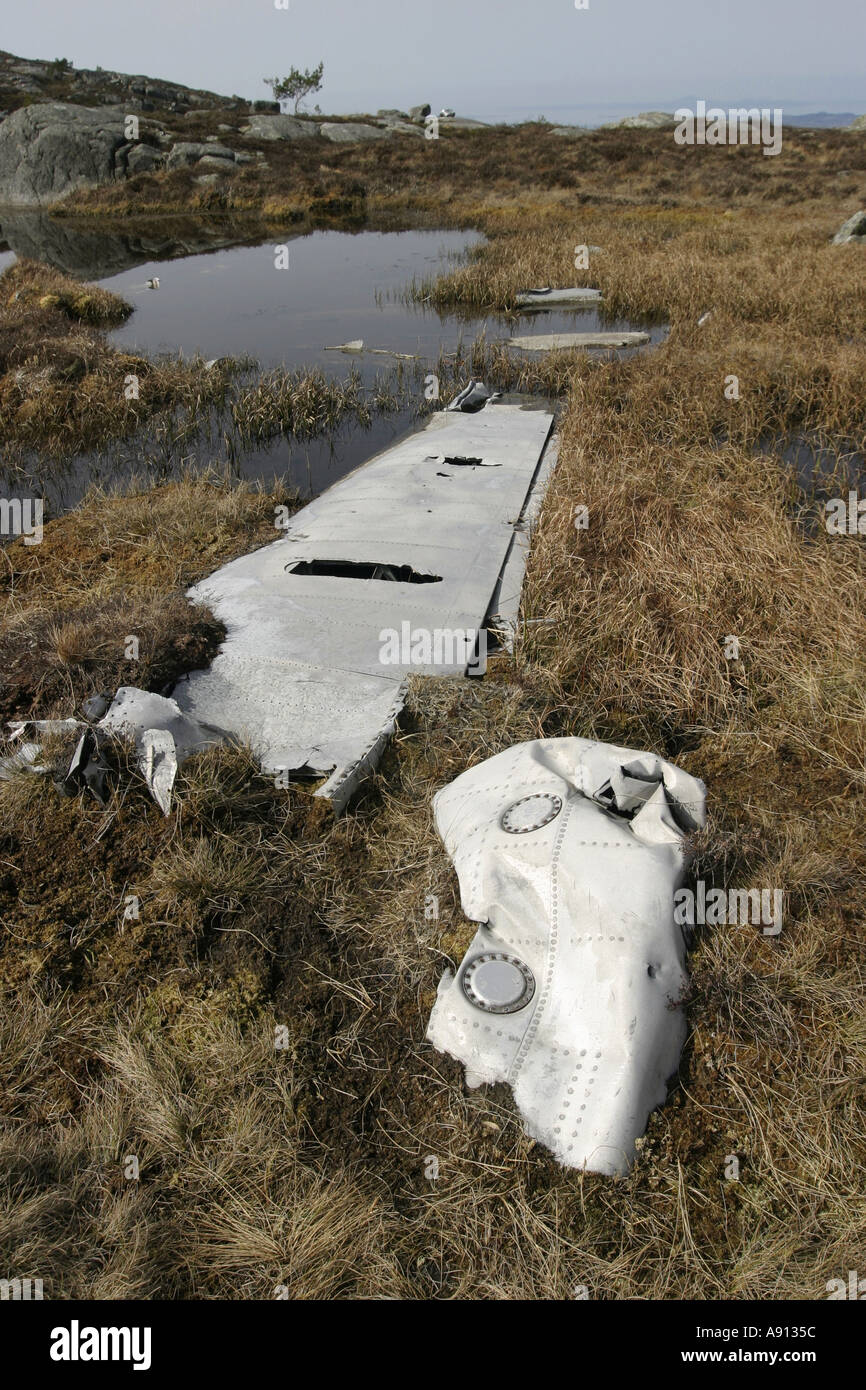 De l'épave d'avion crash Holtaheia Banque D'Images