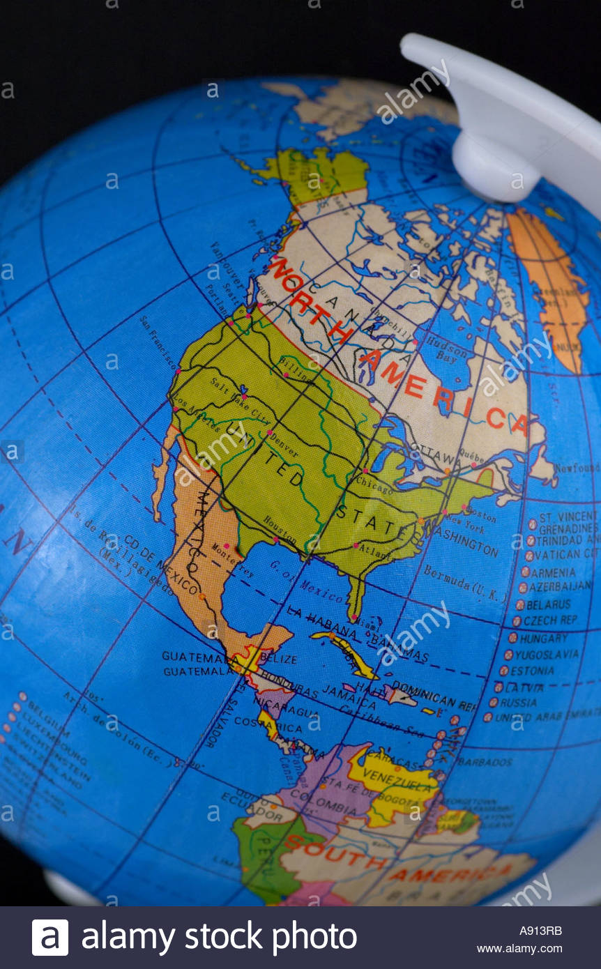 Un globe terrestre Banque D'Images