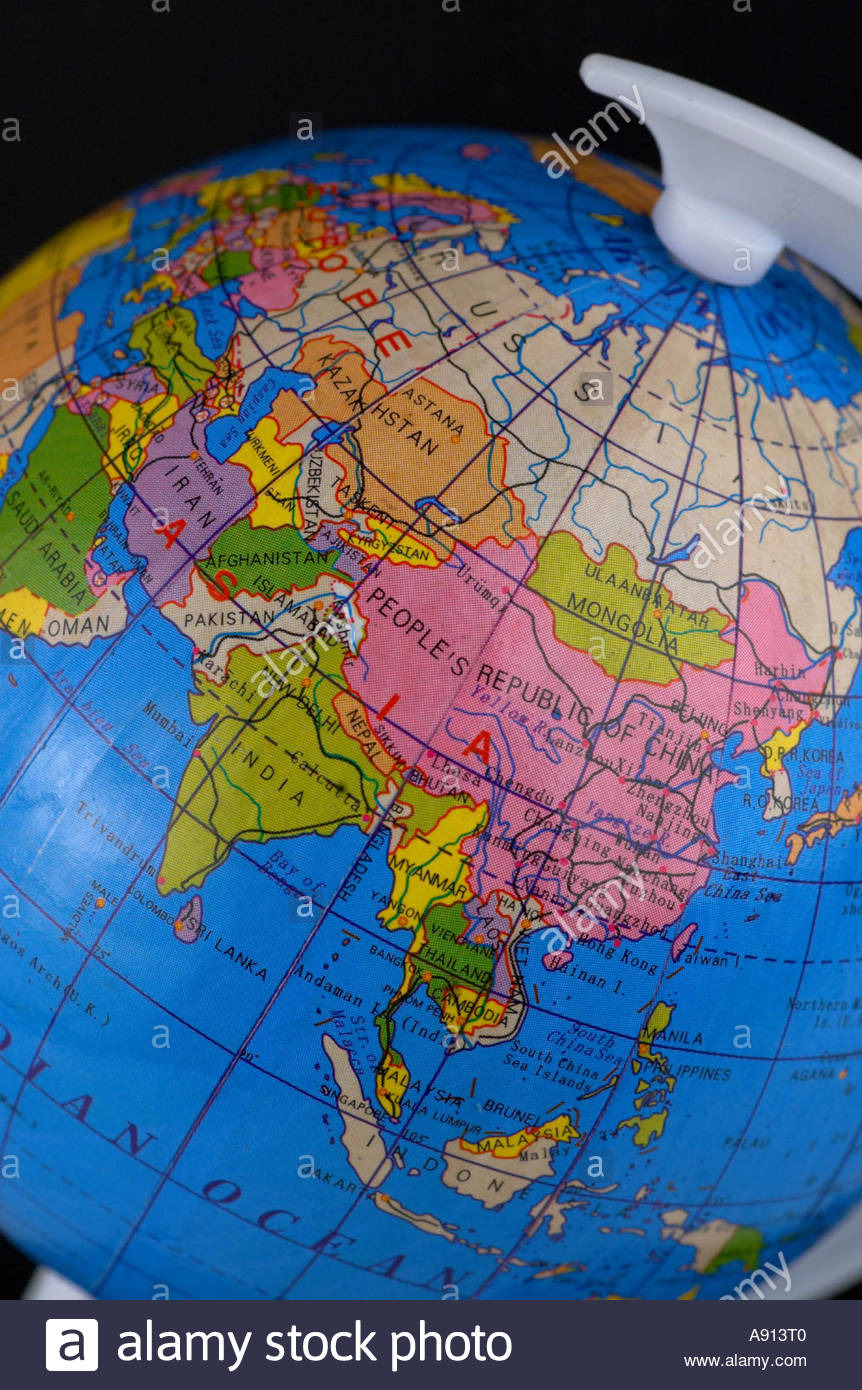Un globe terrestre Banque D'Images