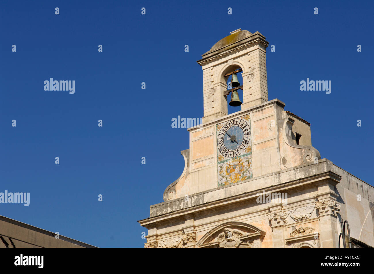 Clocher de l'église à Gaeta Italie Banque D'Images