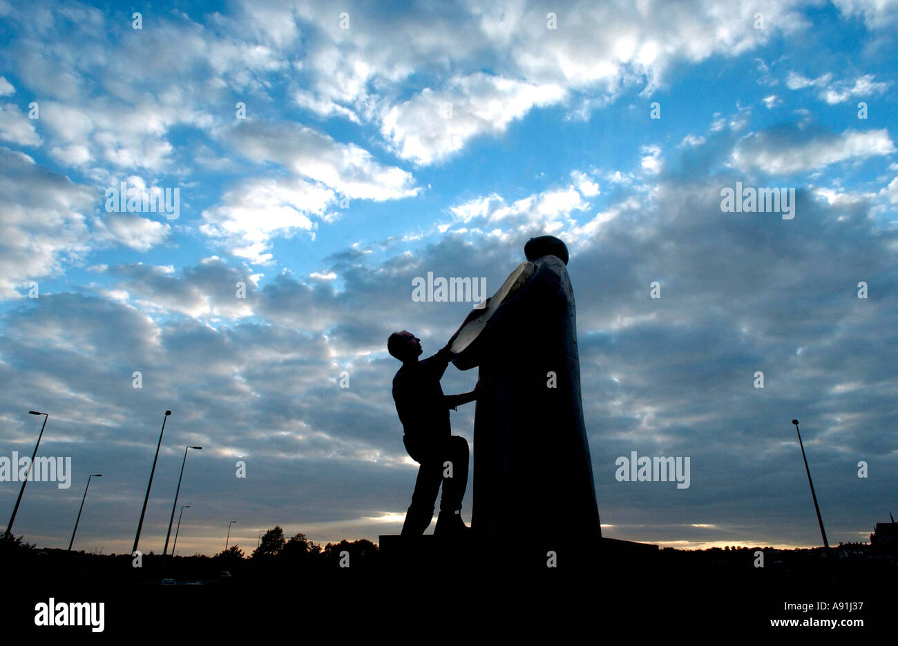 Sculpteur Giles Penny en monument Banque D'Images