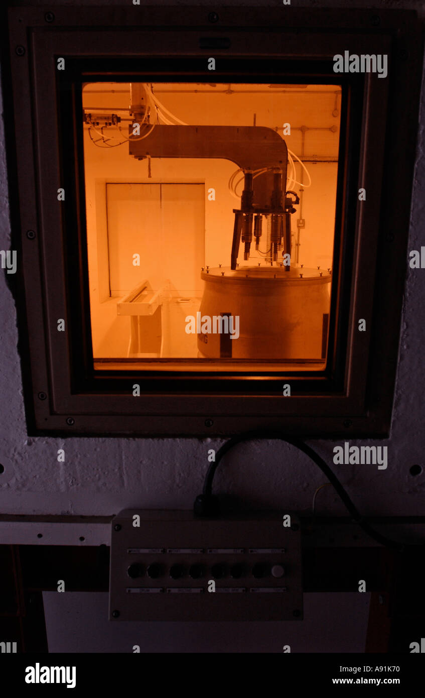 Chambre de confinement des déchets nucléaires Banque D'Images
