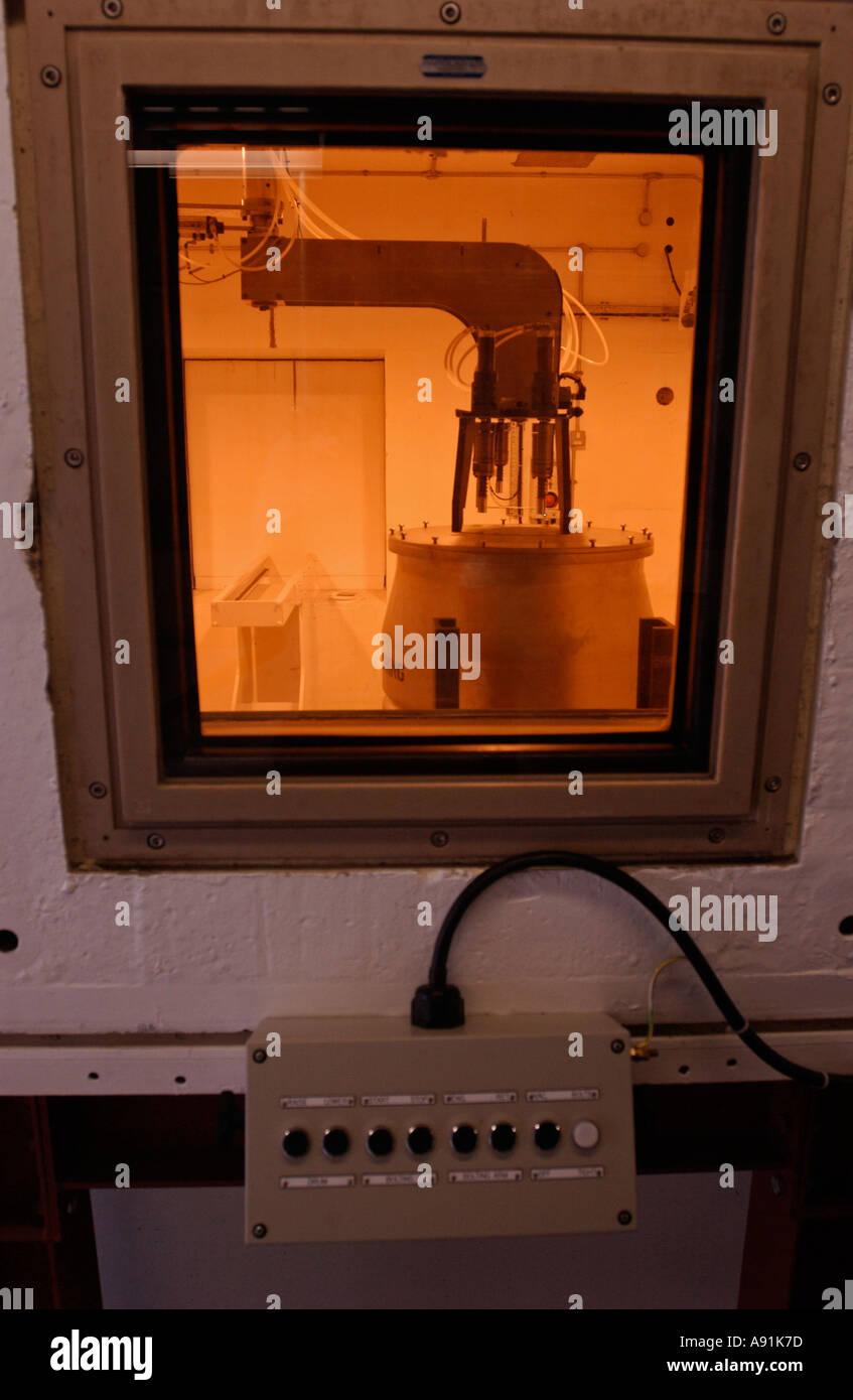 Chambre de confinement des déchets nucléaires Banque D'Images