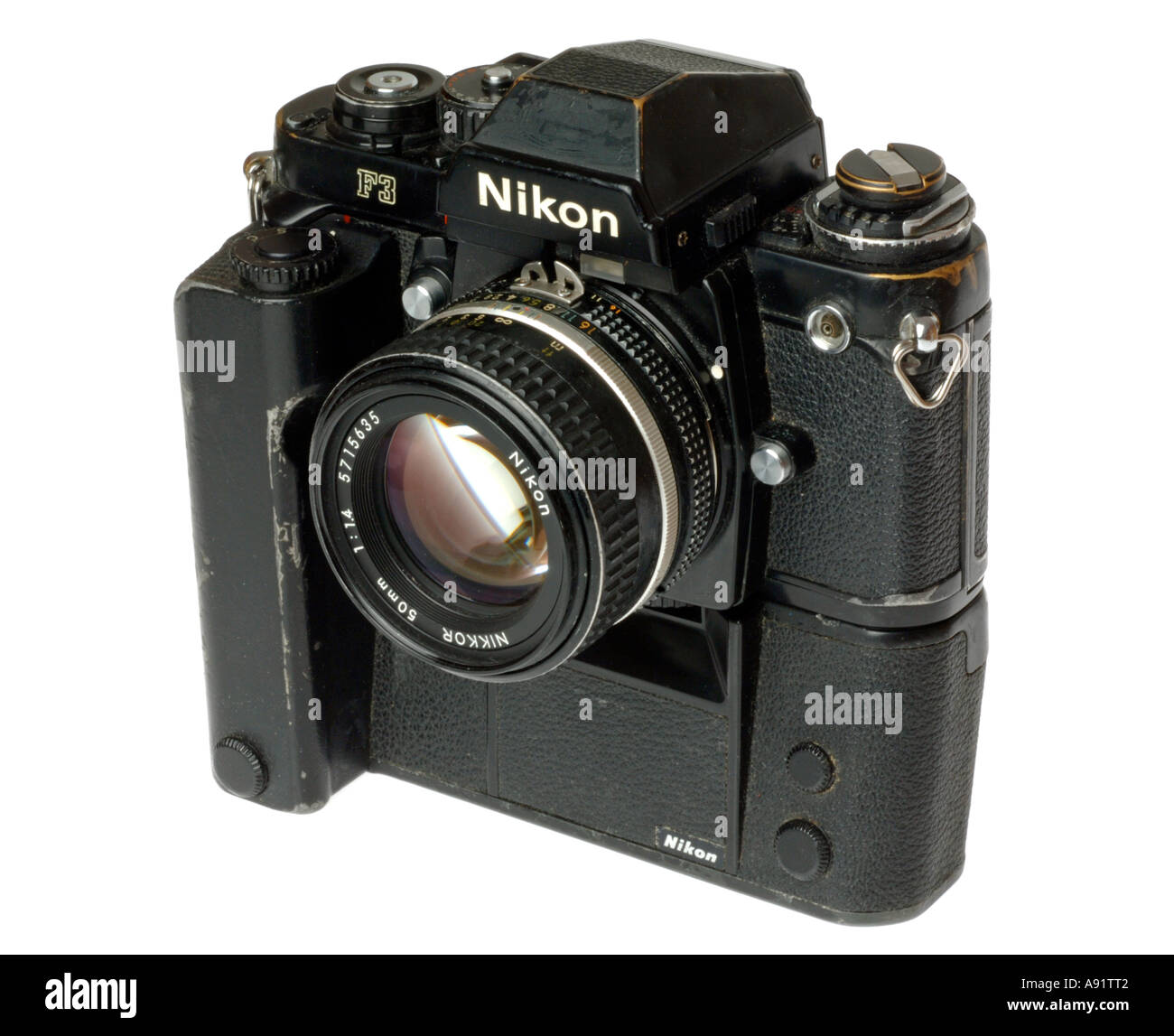 Appareil photo Nikon F3 avec MD4 motordrive Banque D'Images