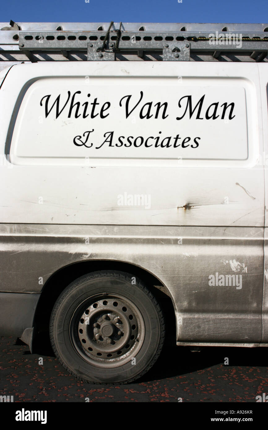 White Van Man et Associés signer sur le côté de la Protection des