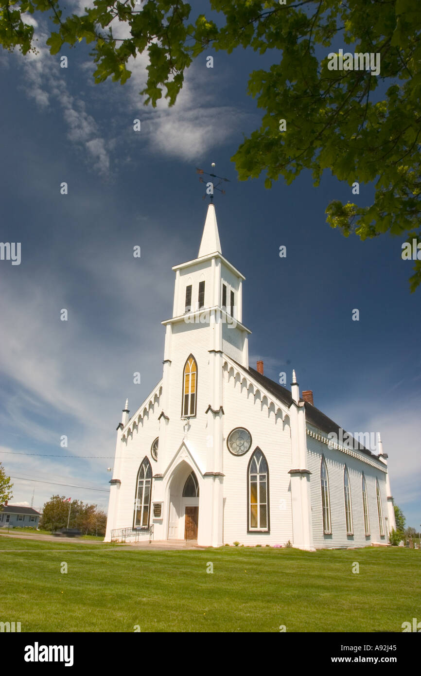 NA, Le Canada, l'Île du Prince Édouard. Malpèque United Church. Banque D'Images