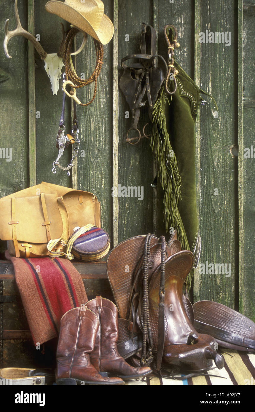 Close-up of a cowboy outfit Banque D'Images