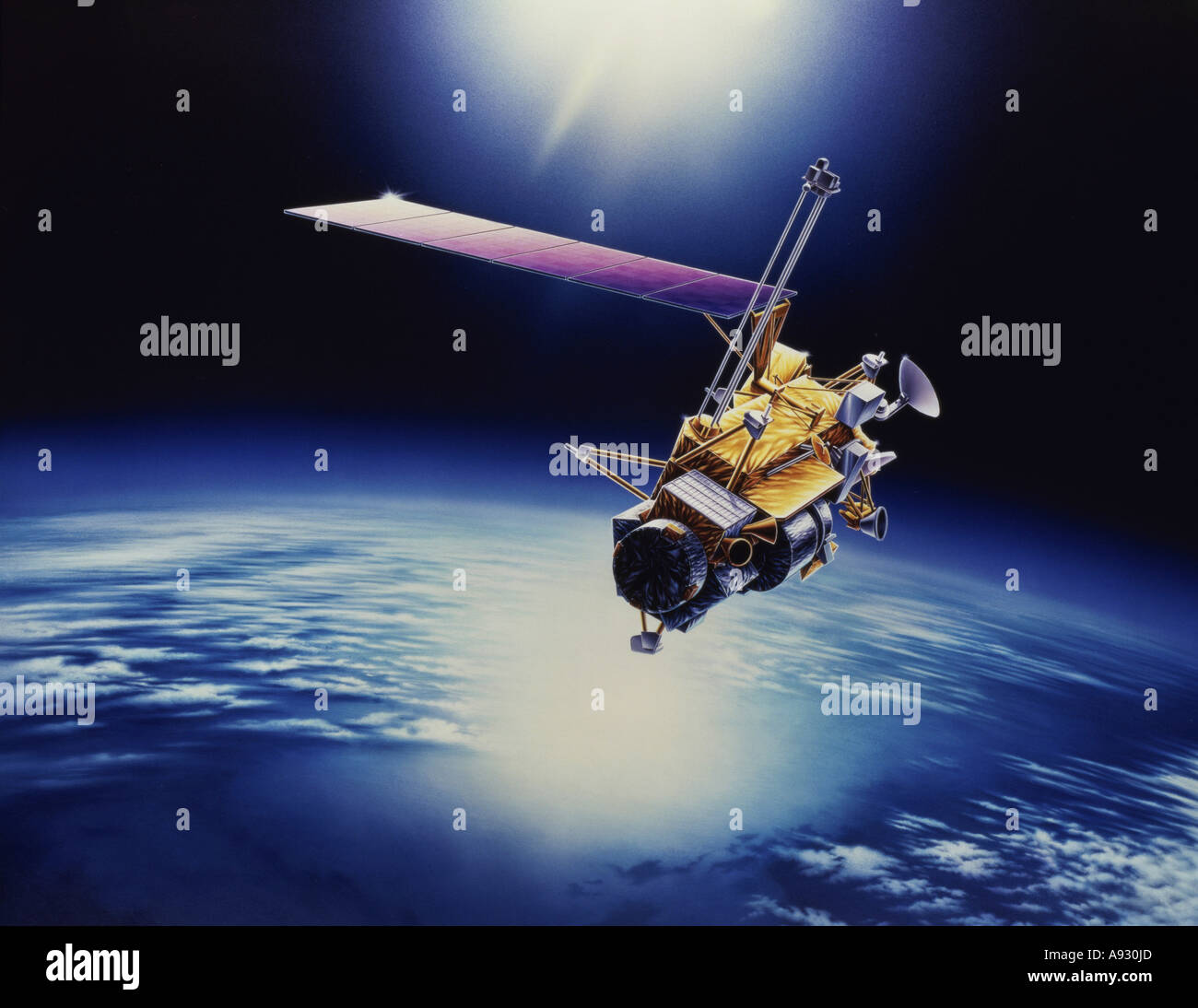 Le satellite de recherche sur la haute atmosphère (UARS) Banque D'Images