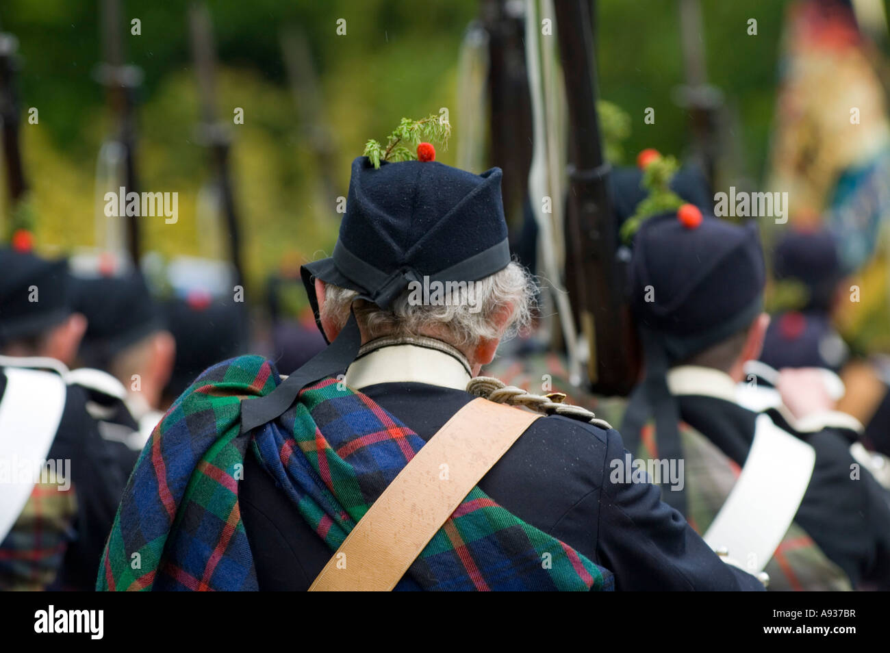 Atholl Highlanders au défilé Banque D'Images