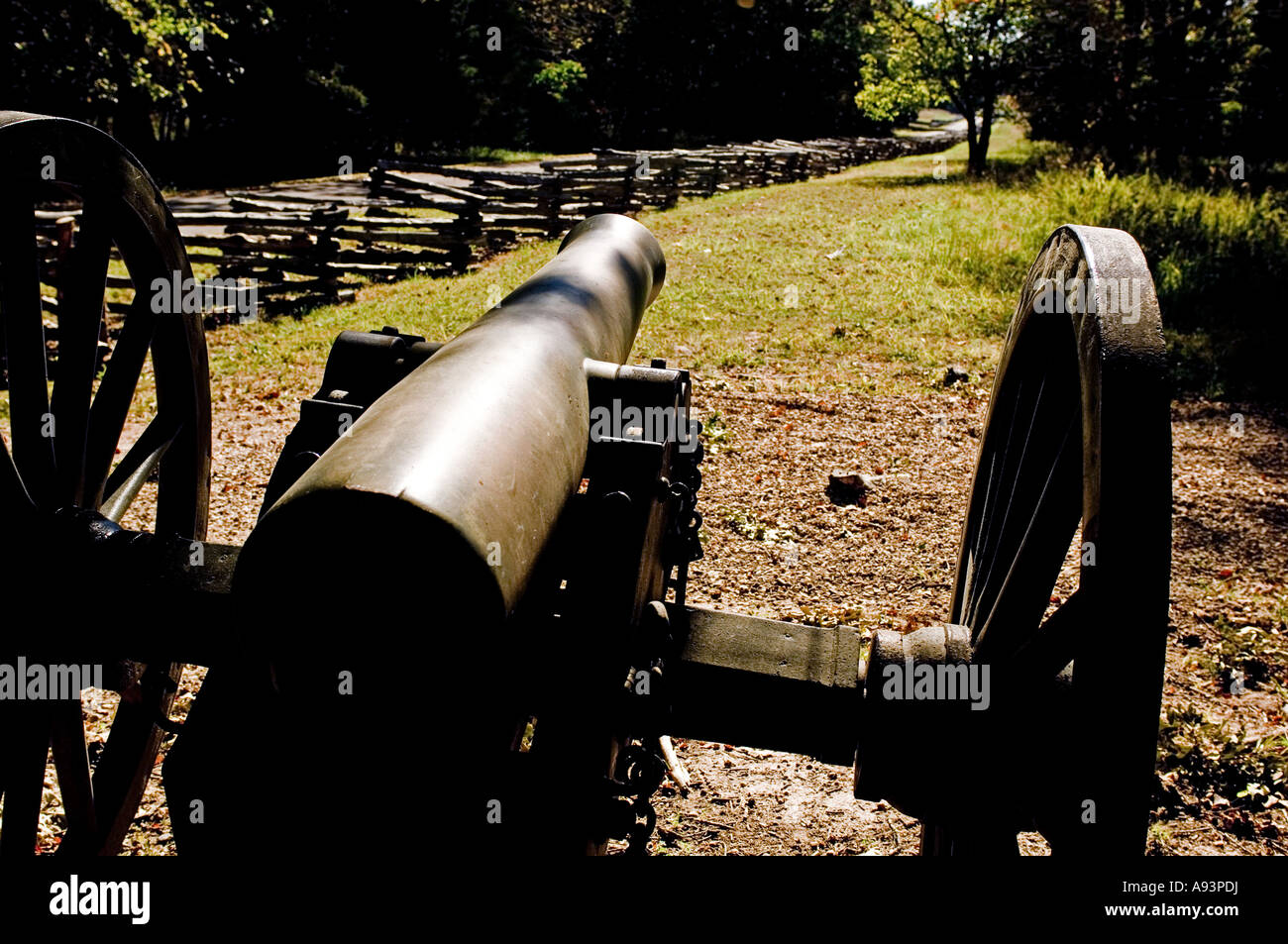 Pois de canons à Ridge National Military Park Arkansas Banque D'Images