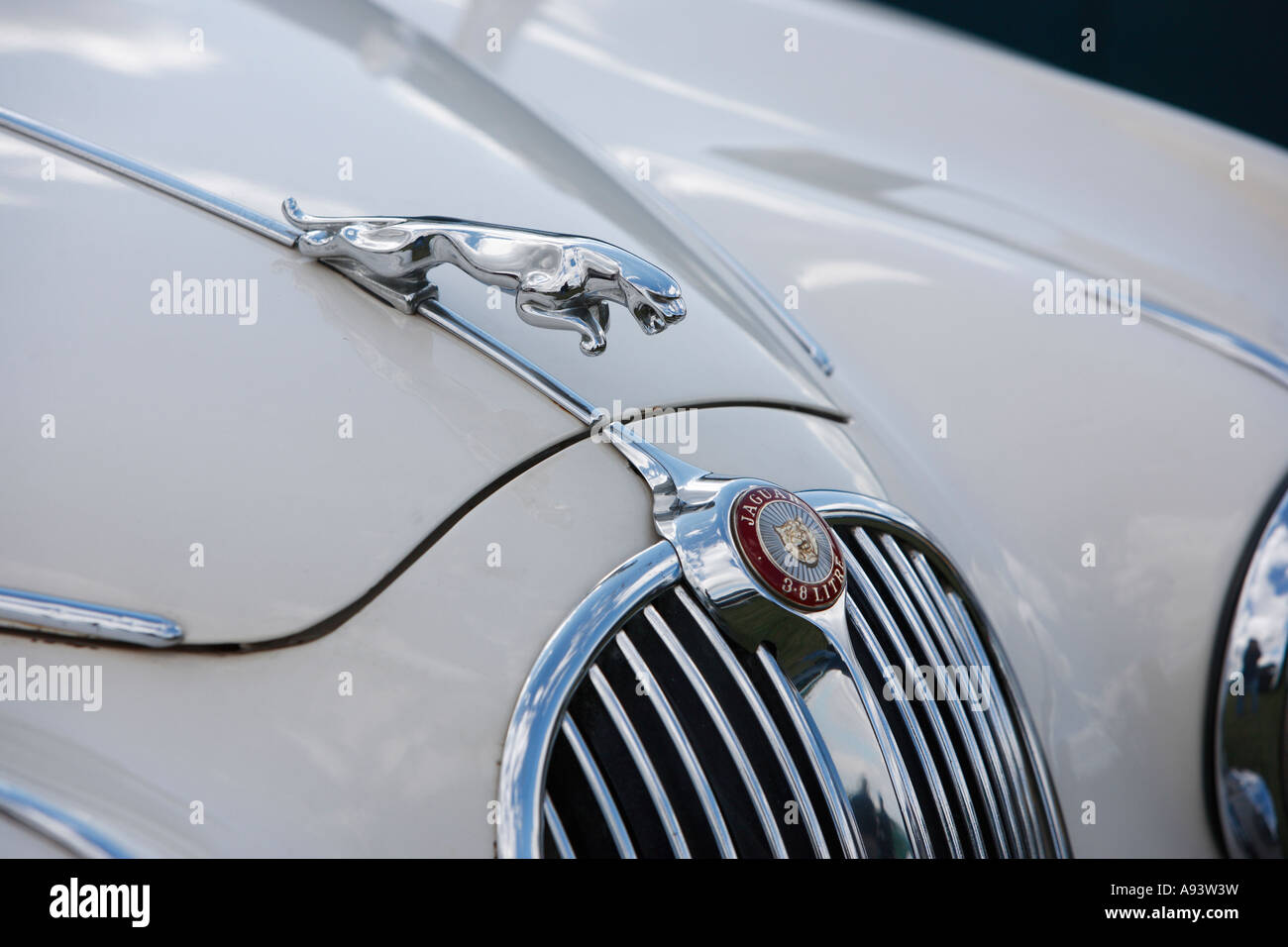 Jaguar 38 litre Mark II Little Gransden Cambridgeshire Banque D'Images