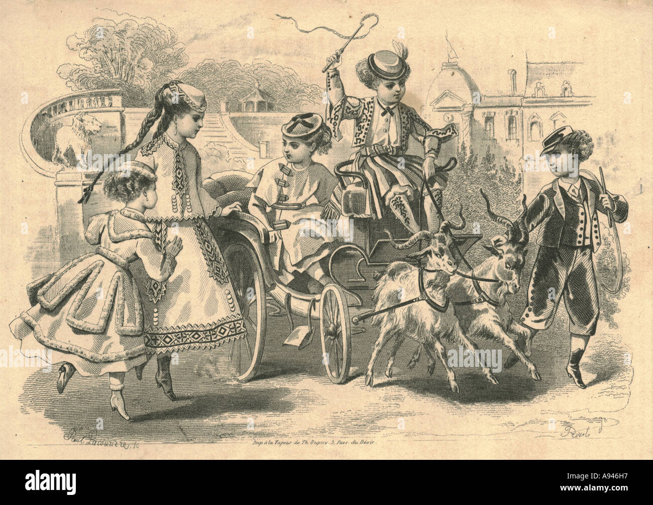 Gravure de mode pour 1867 Banque D'Images