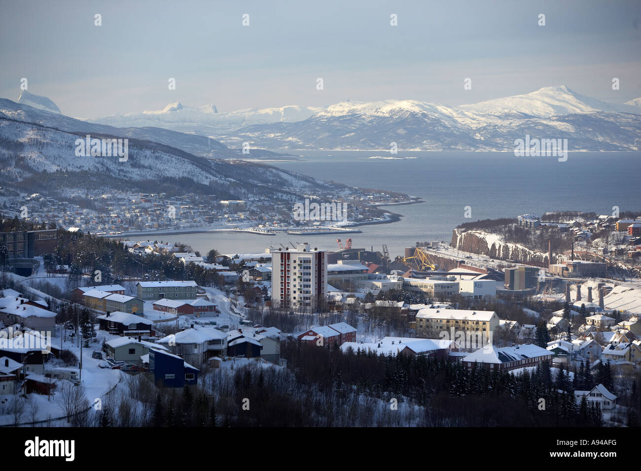 L'hiver, Narvik, Norvège, Laponie Banque D'Images