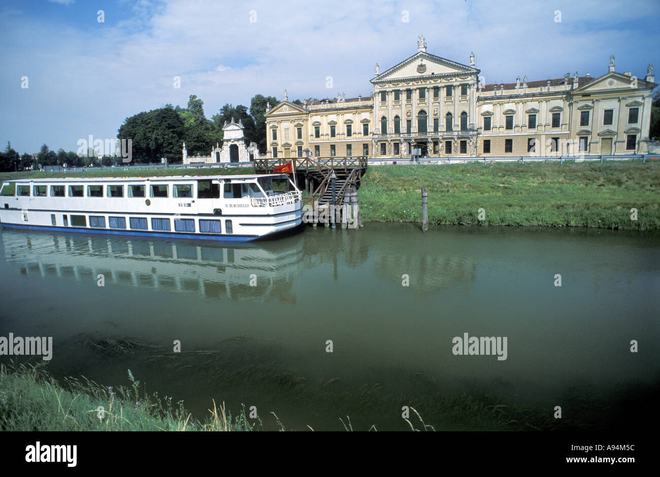 Bateau Burchiello Riviera del Brenta Veneto Italie Banque D'Images