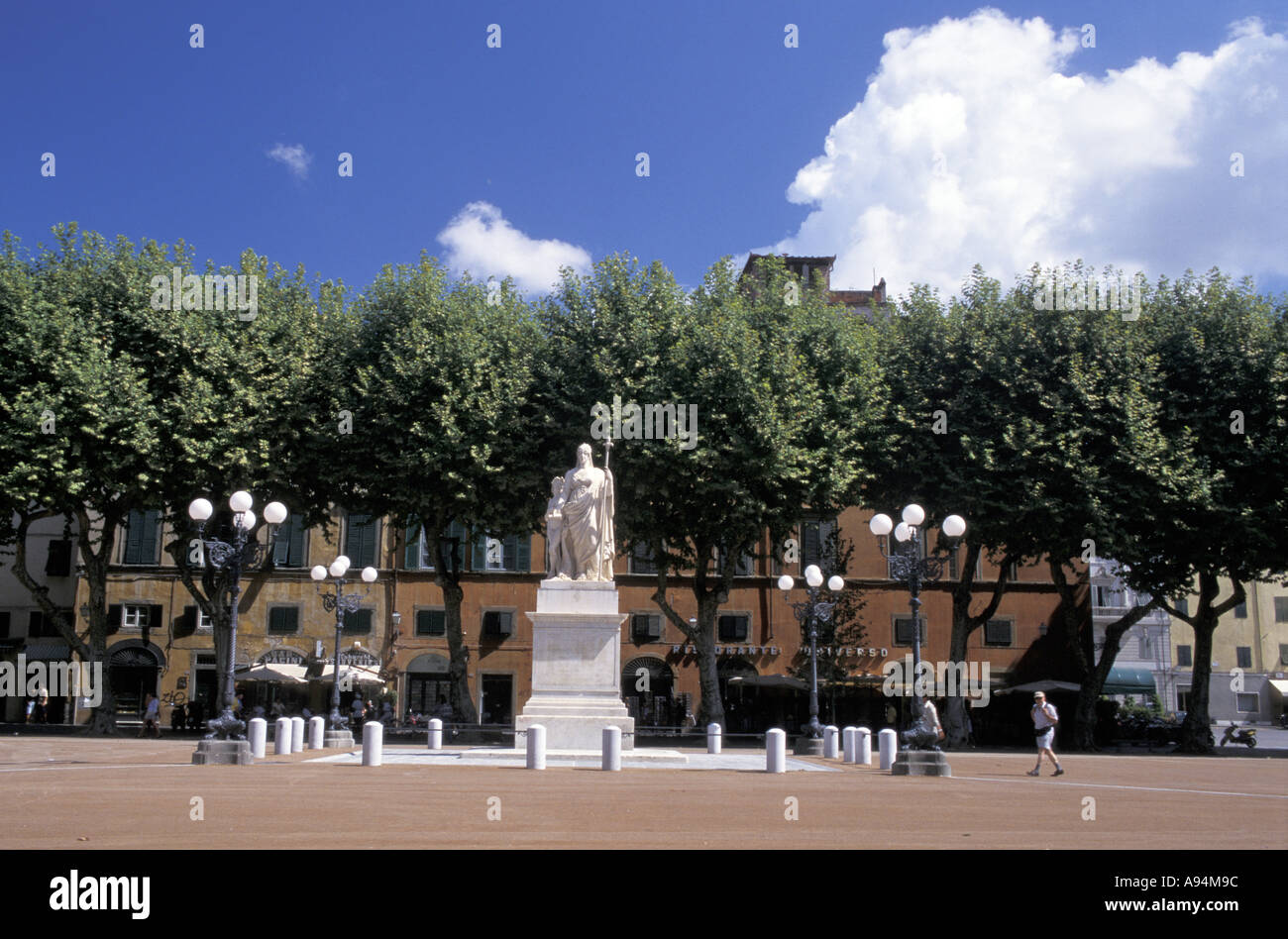 Napoleone Monument square Lucca Toscane Italie Banque D'Images