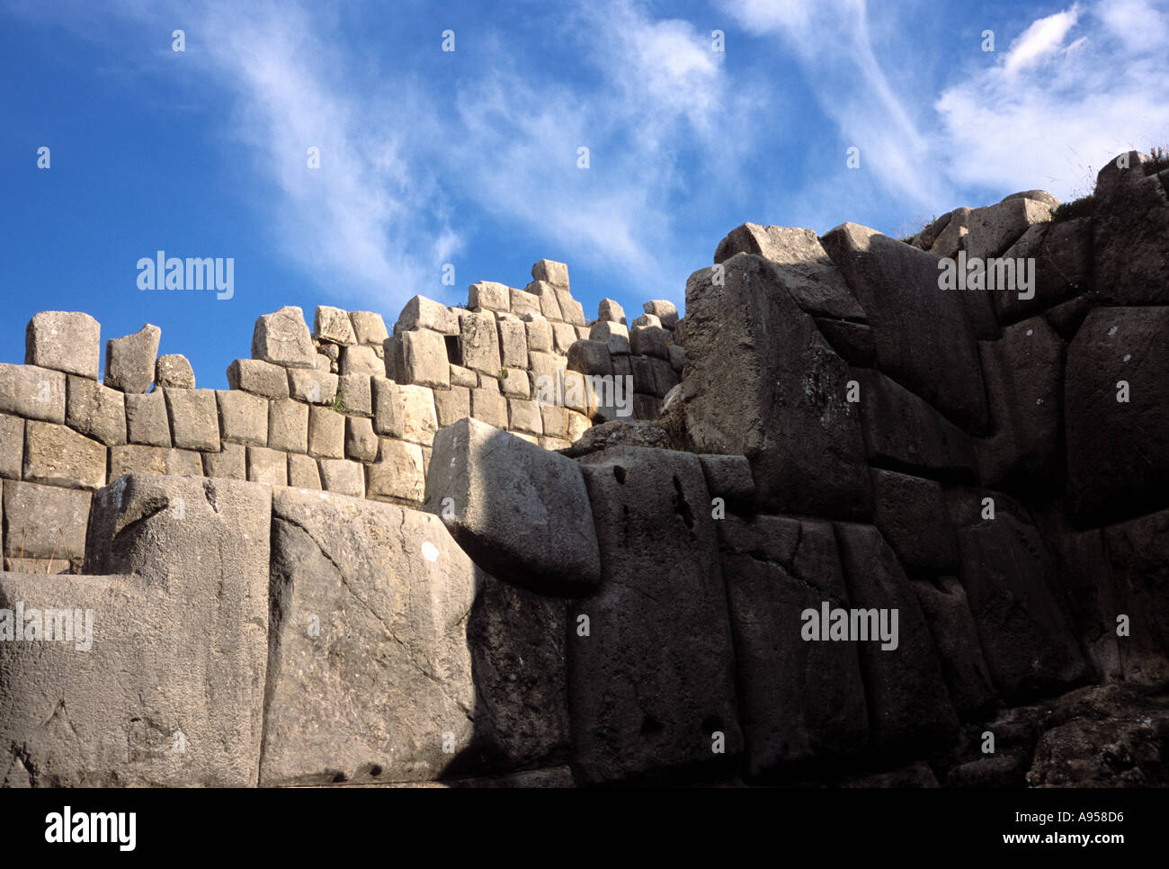 Sacsayhuaman Pérou inca cuzo quecha Banque D'Images