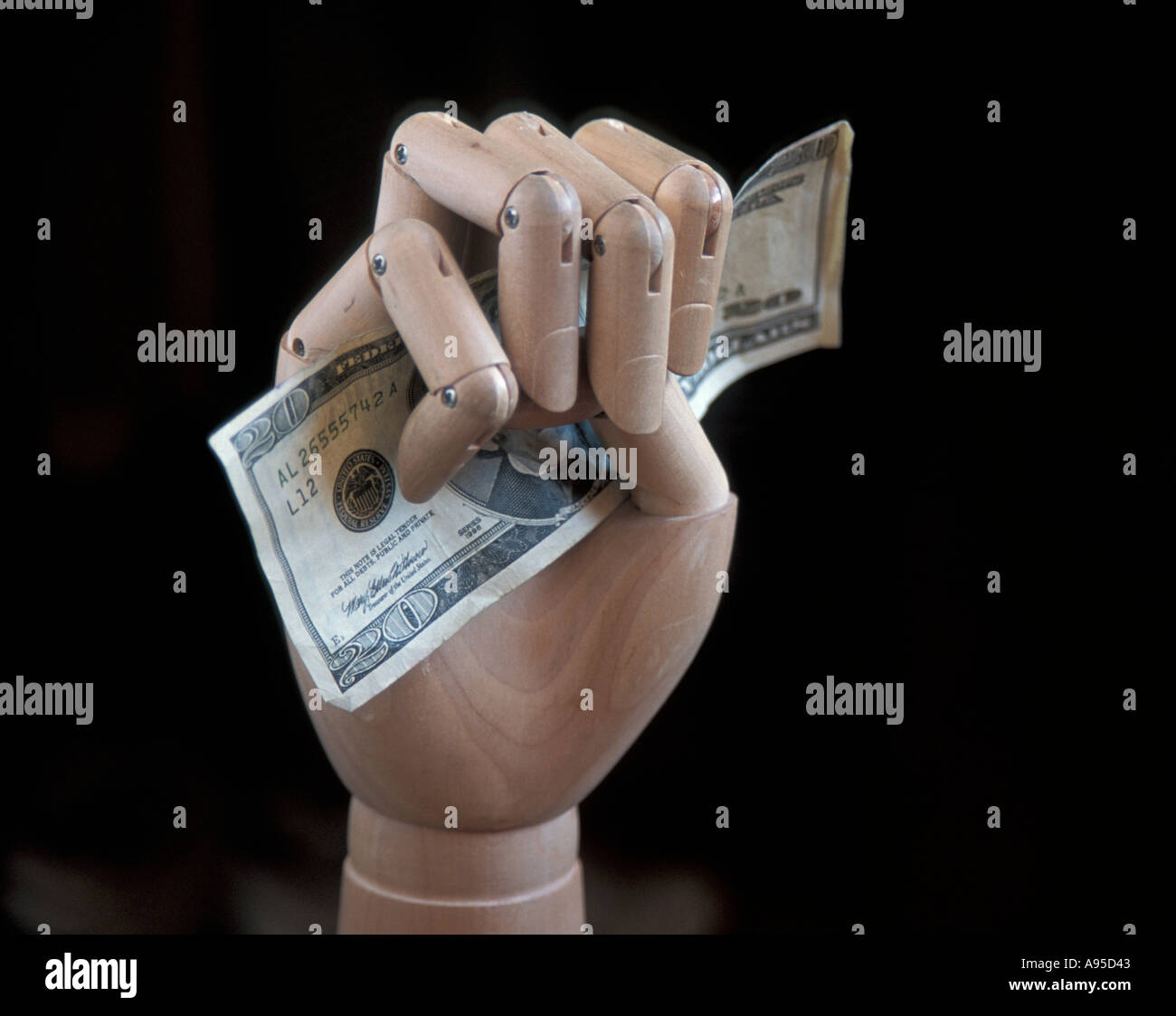 Argent dans la main Banque D'Images