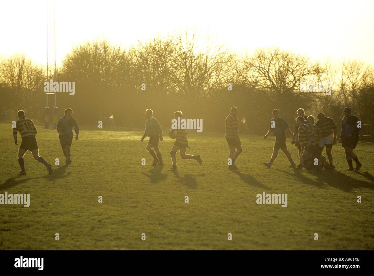 Au niveau des clubs de rugby, Leamington Spa, Royaume-Uni Banque D'Images
