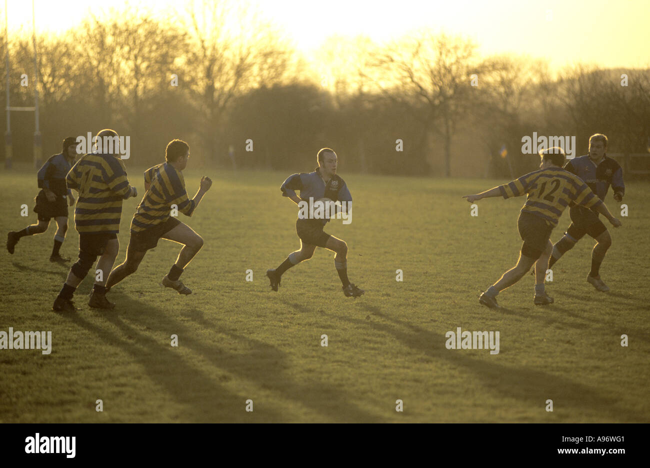Au niveau des clubs de rugby, Leamington Spa, Royaume-Uni Banque D'Images