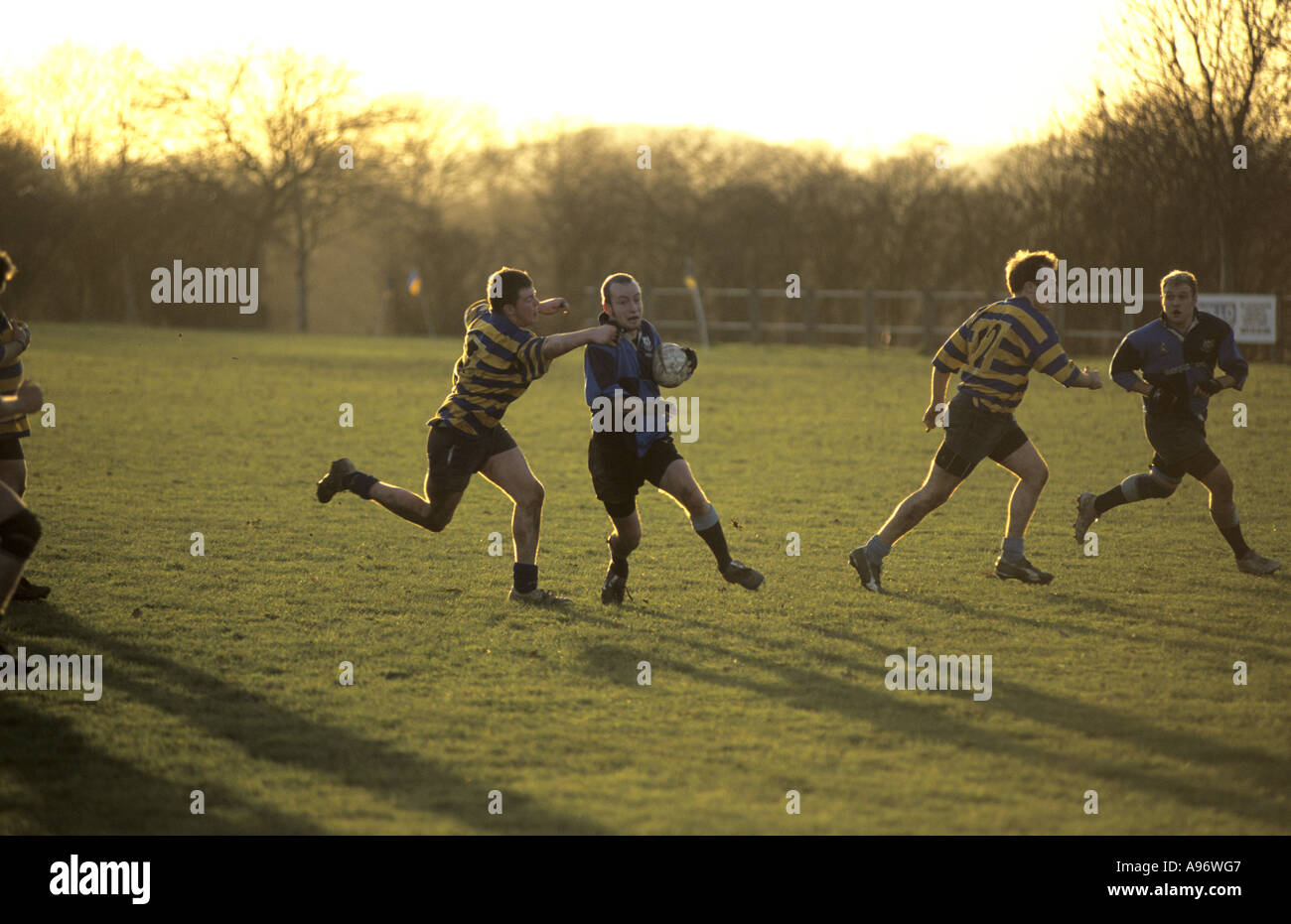 Au niveau des clubs de rugby, Leamington Spa, Royaume-Uni Banque D'Images