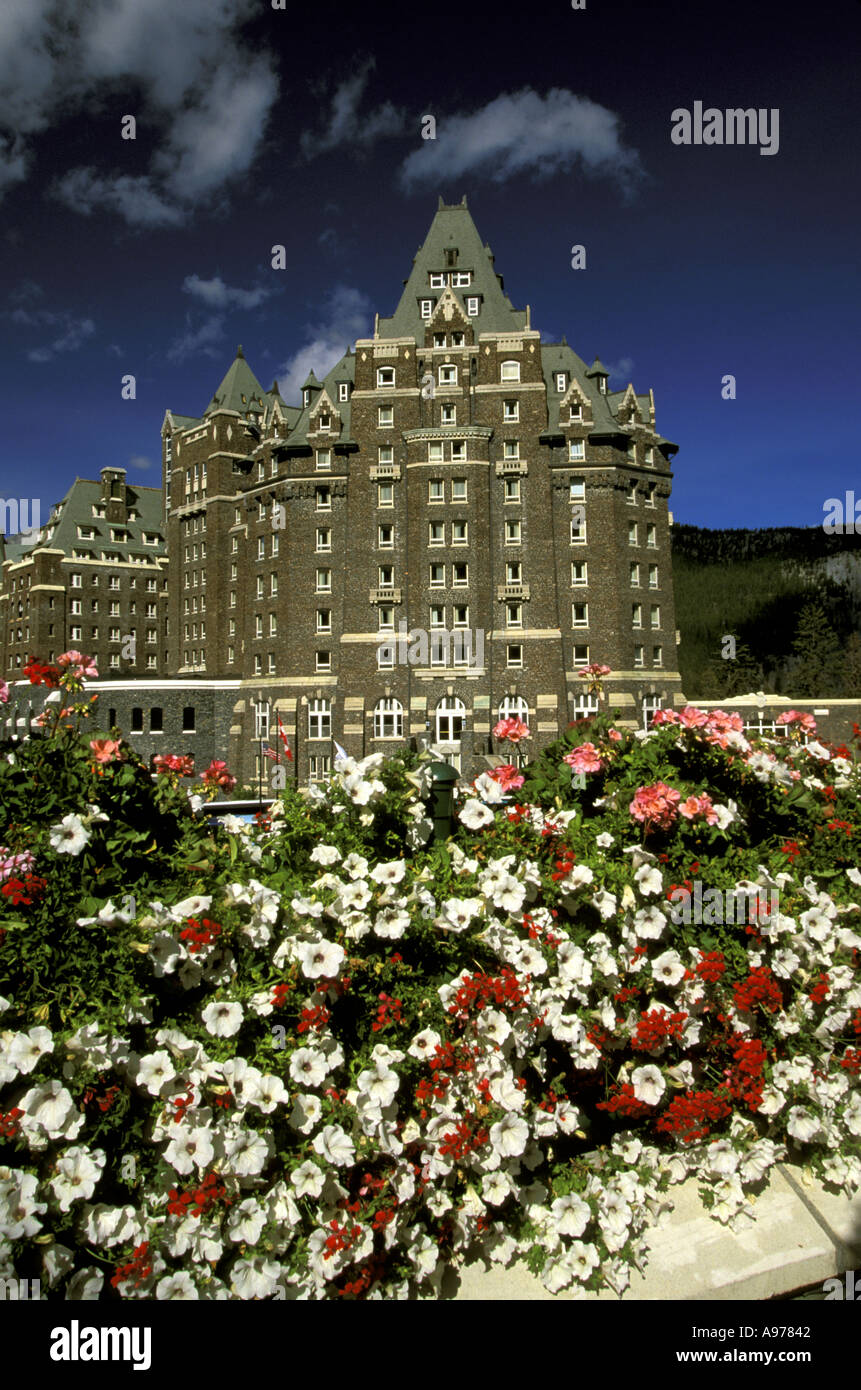 Hôtel Banff Springs Banff National Park Alberta Canada Banque D'Images