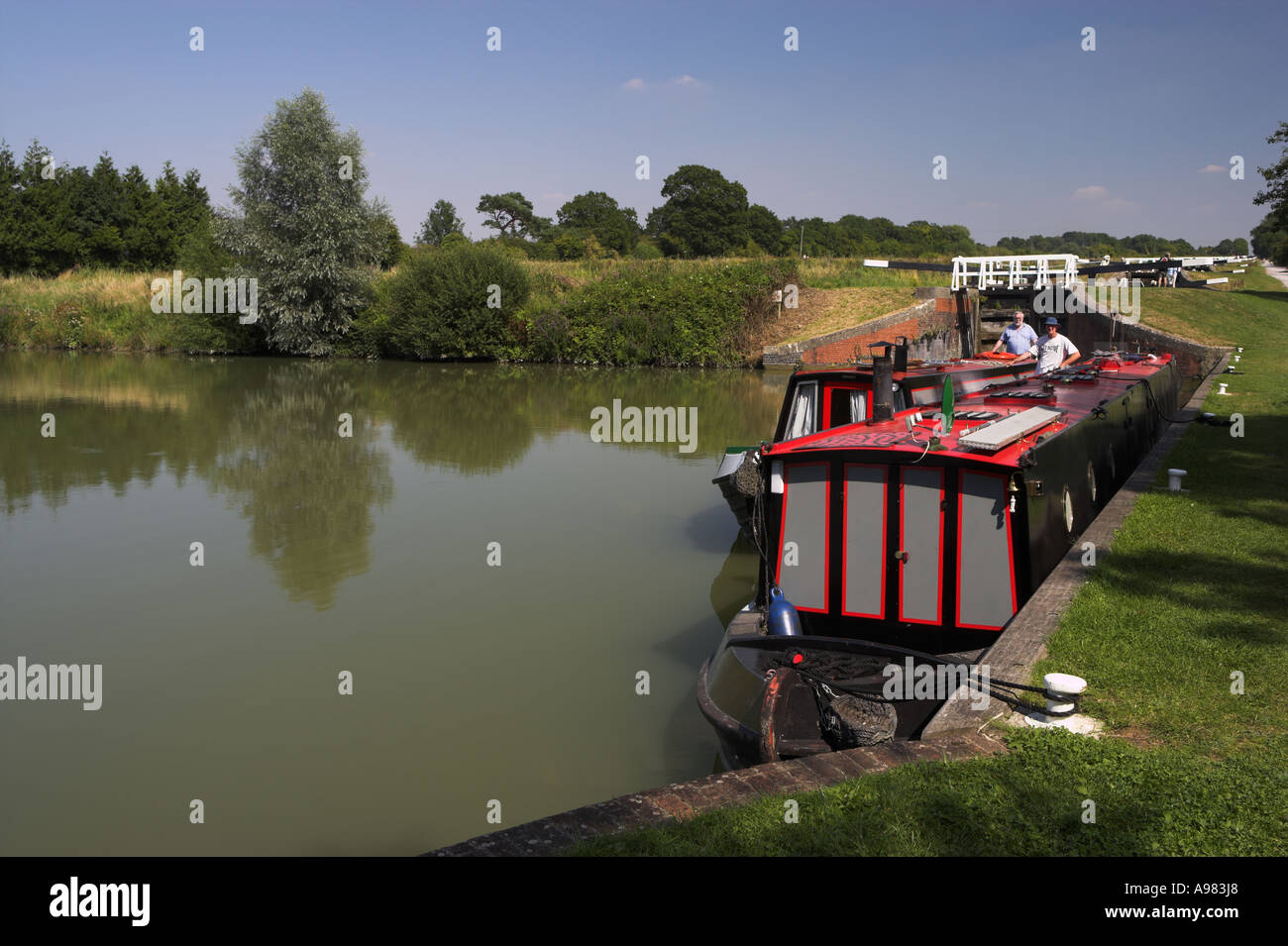 Caen Hill Vol, Kennet and Avon Canal, Devizes, Wiltshire, England, UK Banque D'Images