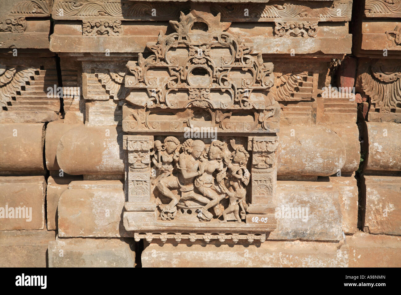 Sculptures antiques Harshat Mata 10ème siècle Temple Hindou Abhaneri Rajasthan Inde Banque D'Images