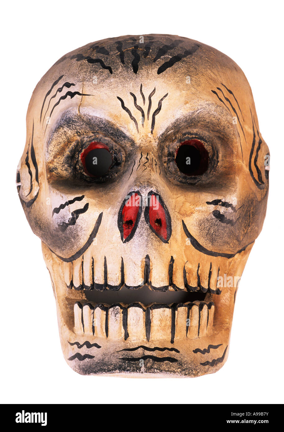 Le Jour des Morts mexicain masque crâne Banque D'Images