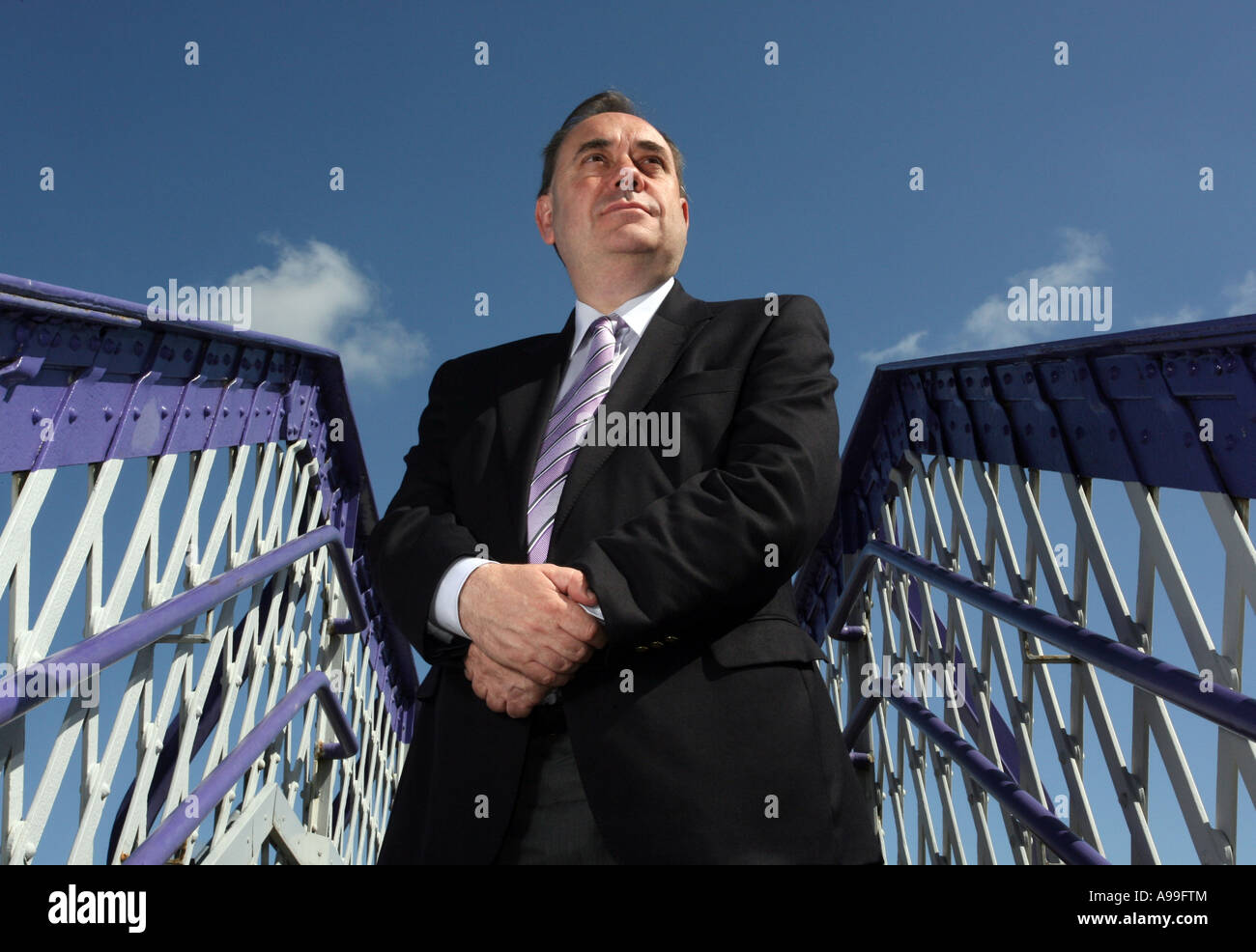 Portrait d'Ecosse de Premier Ministre et chef du Parti national écossais Alex Salmond Banque D'Images