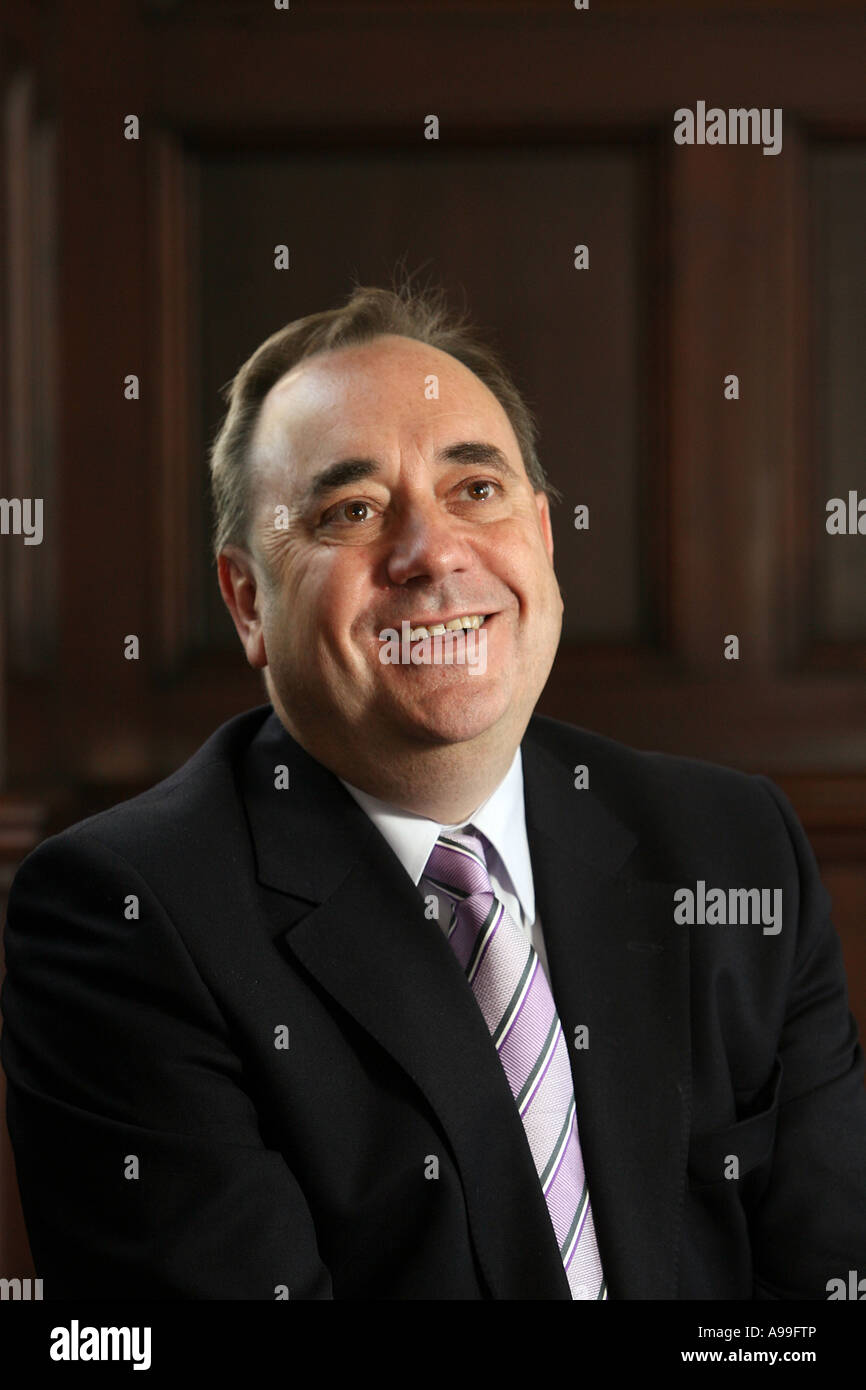 Portrait d'Ecosse de Premier Ministre et chef du Parti national écossais Alex Salmond Banque D'Images