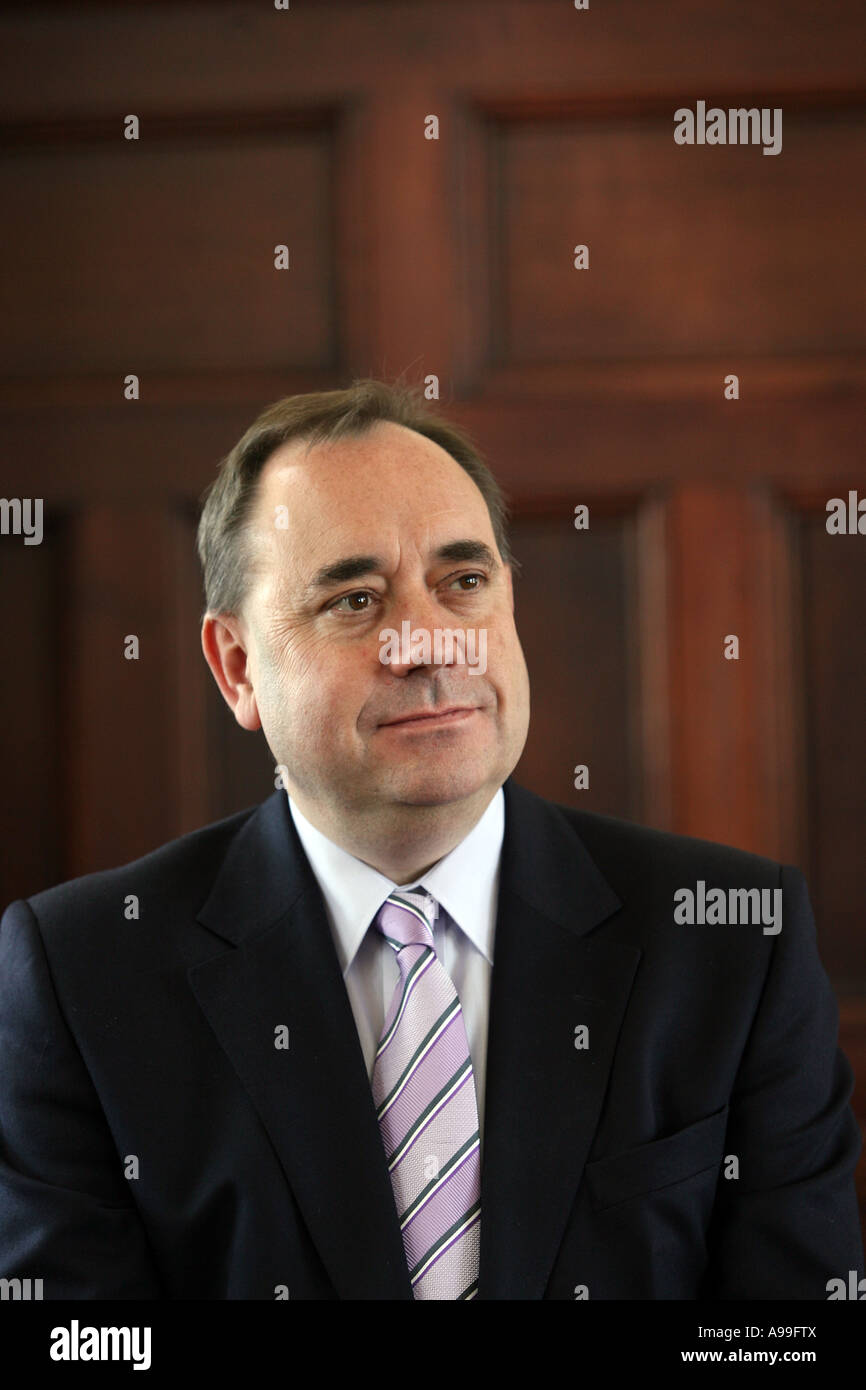 Portrait d'Ecosse de Premier Ministre et chef du Parti national écossais Alex Salmond Banque D'Images