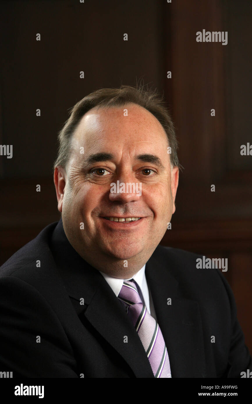Portrait d'Ecosse de Premier Ministre et chef du Parti national écossais Alex Salmond Banque D'Images