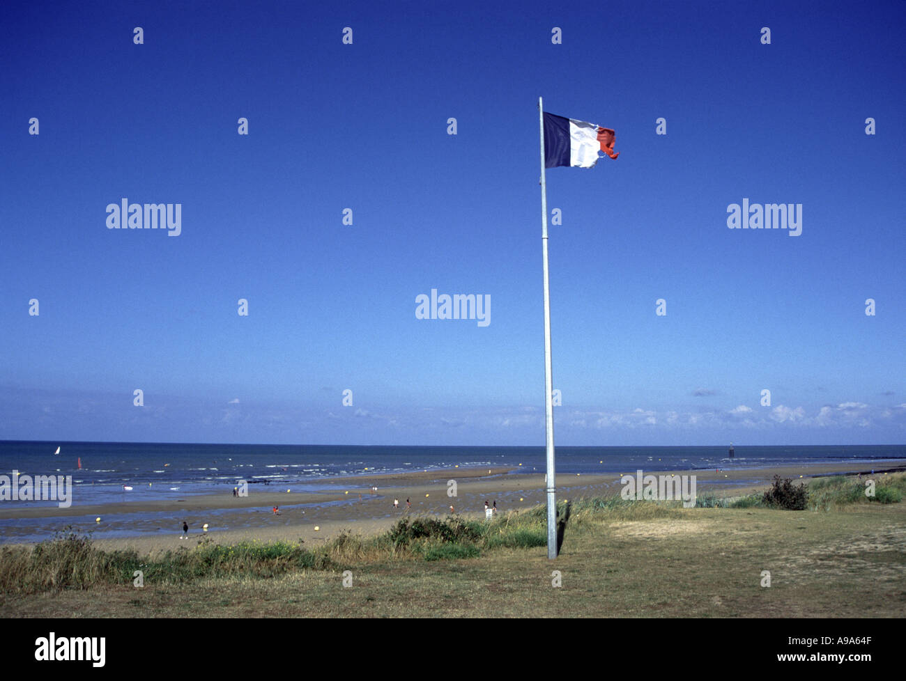 Graye-sur-Mer où le Général de Gaulle débarque sur d jour 14 Juin 1944 Banque D'Images