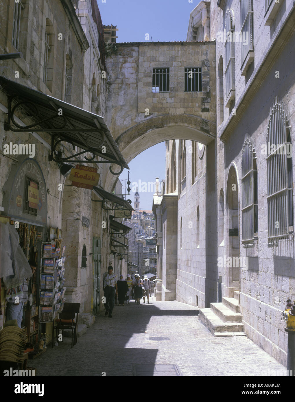 ECCO HOMO ARCH ENTRÉE COUVENT DES SŒURS DE SION VIA DOLOROSA JÉRUSALEM ISRAËL Banque D'Images