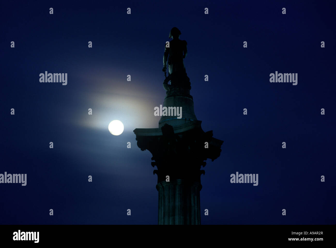 La colonne Nelson de Trafalgar Square London England UK Banque D'Images