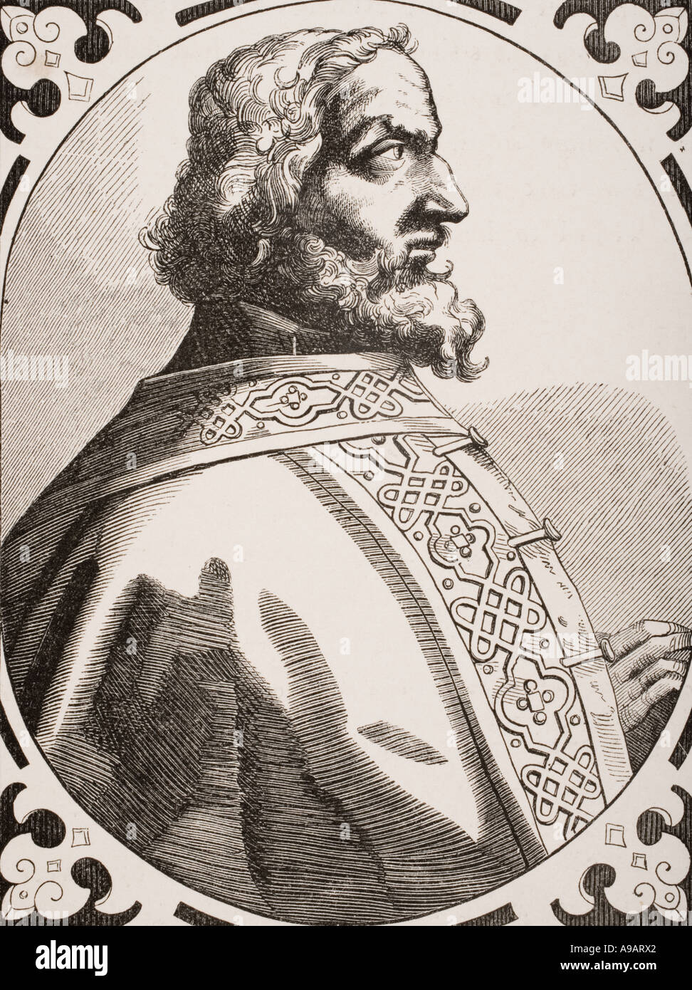 Charlemagne, aka Charles le Grand et Charles I, 748 - 814 Roi des Francs à partir de 768, roi des Lombards de 774, Empereur des Romains à partir de la chambre 800 Banque D'Images