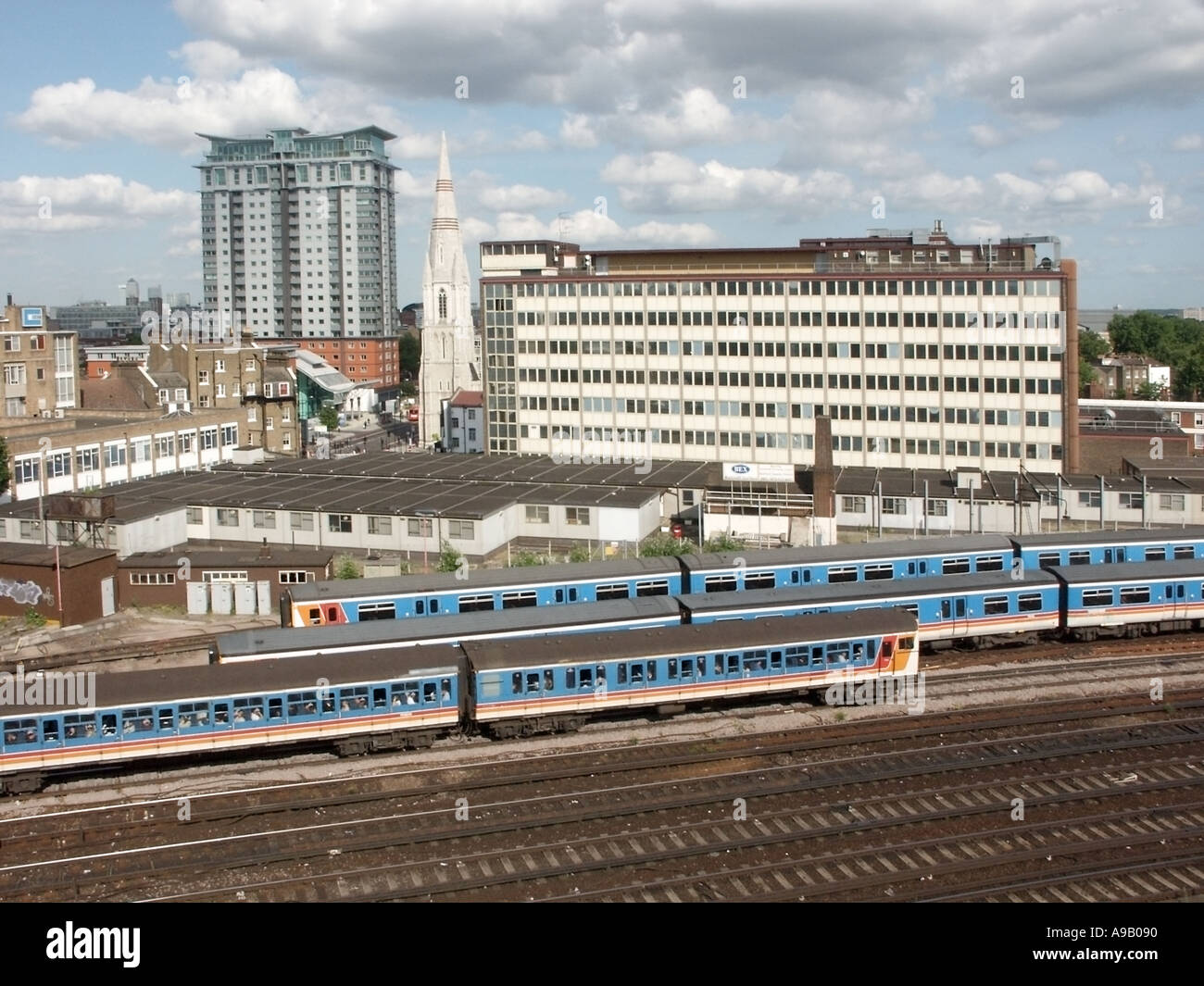Les services de train de banlieue de Londres Banque D'Images