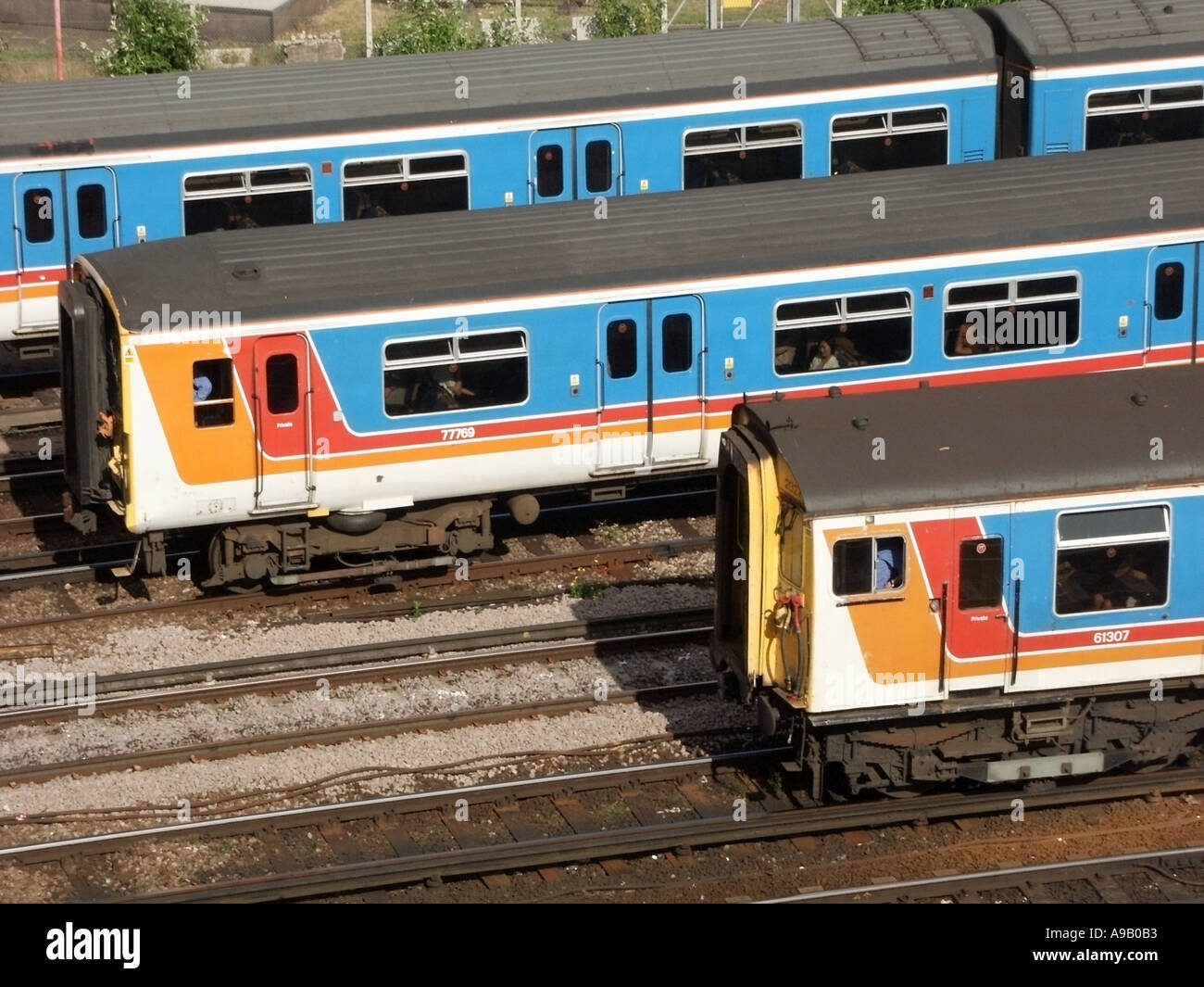 Les services de train de banlieue de Londres Banque D'Images