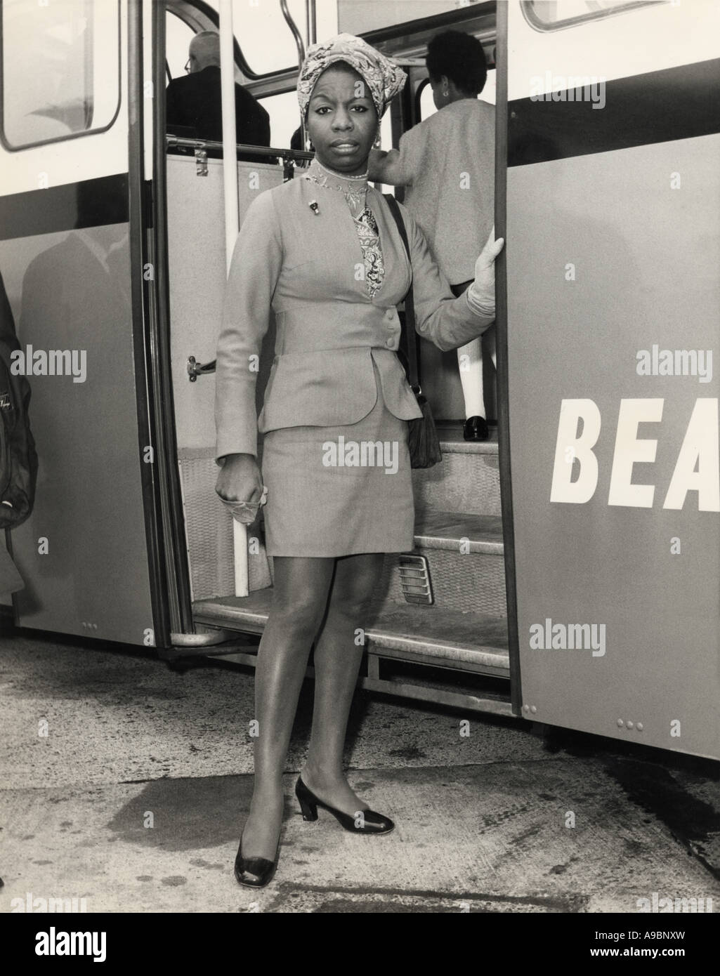 NINA SIMONE (1933-2003) Le chanteur en avril 1967 Banque D'Images