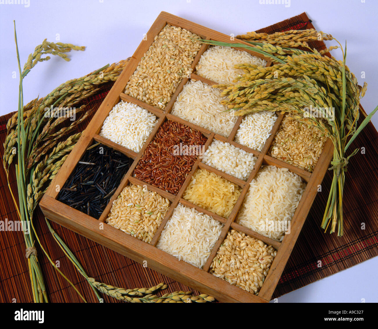 Assortiment de riz Banque D'Images