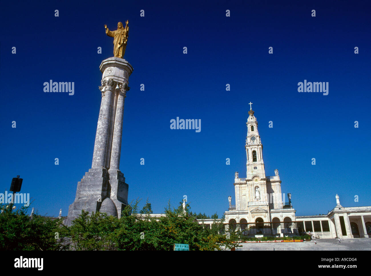 Jésus statue basilique de Fatima ville sainte Portugal Banque D'Images