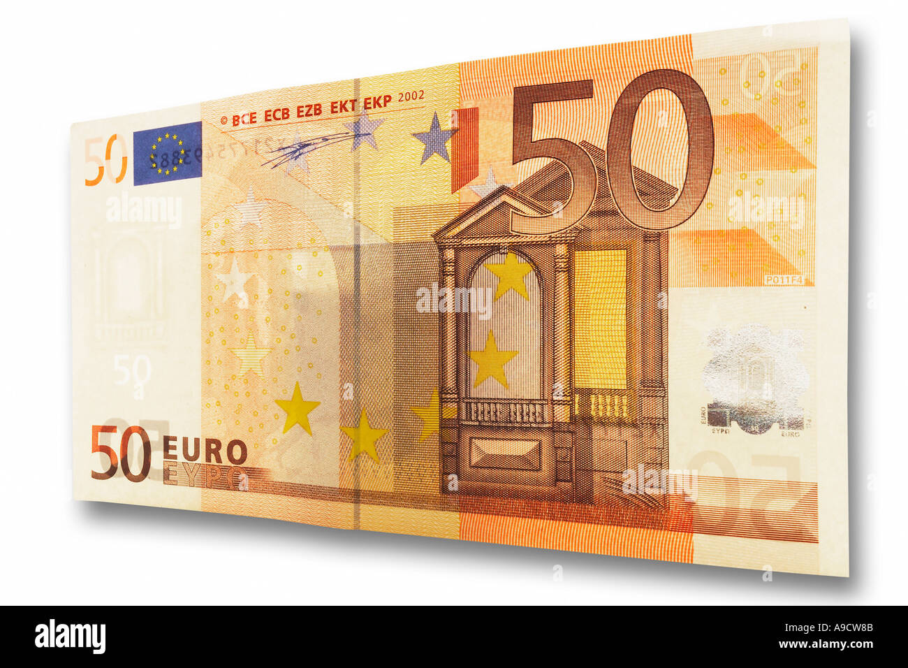 Cinquante euro bank note, close-up Banque D'Images