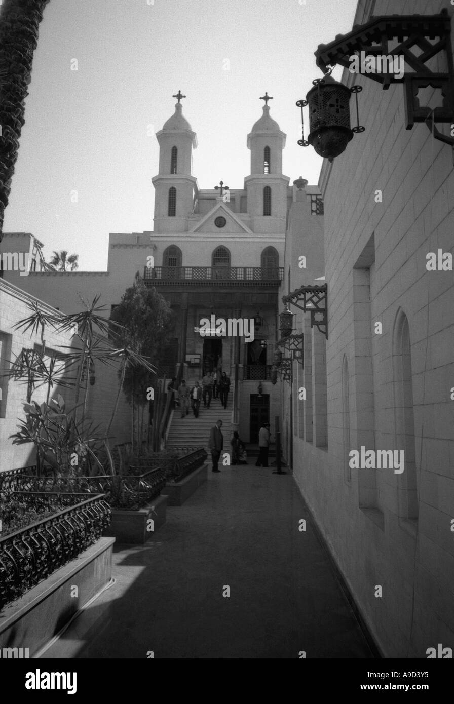 L'Église suspendue El Muallaqa Saint Vierge Marie Vieux Caire copte orthodoxe République Arabe d'Egypte Afrique du Nord Moyen-orient Banque D'Images