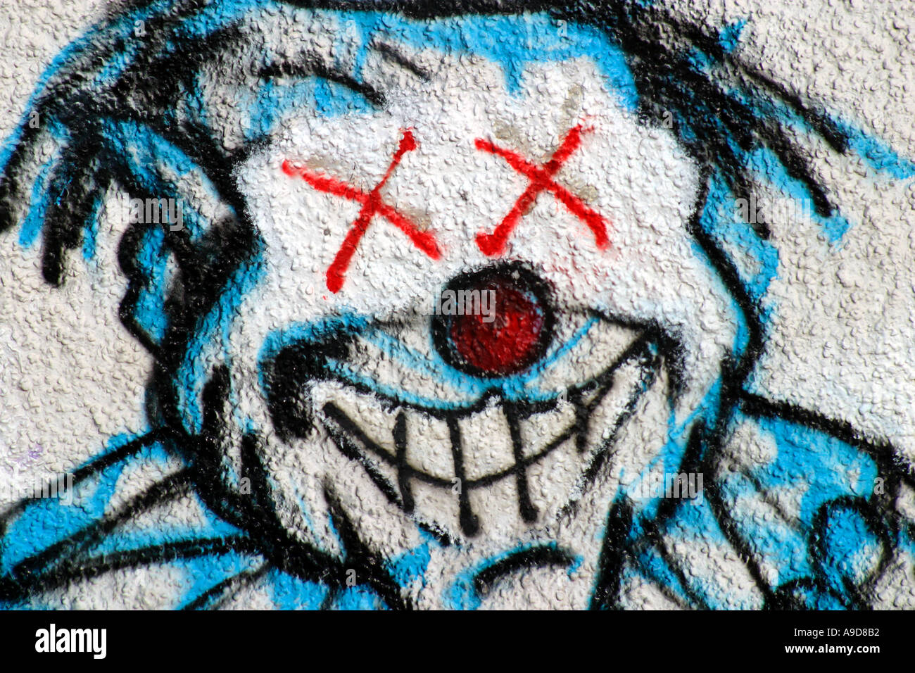 Clown Grafitti 1 Banque D'Images
